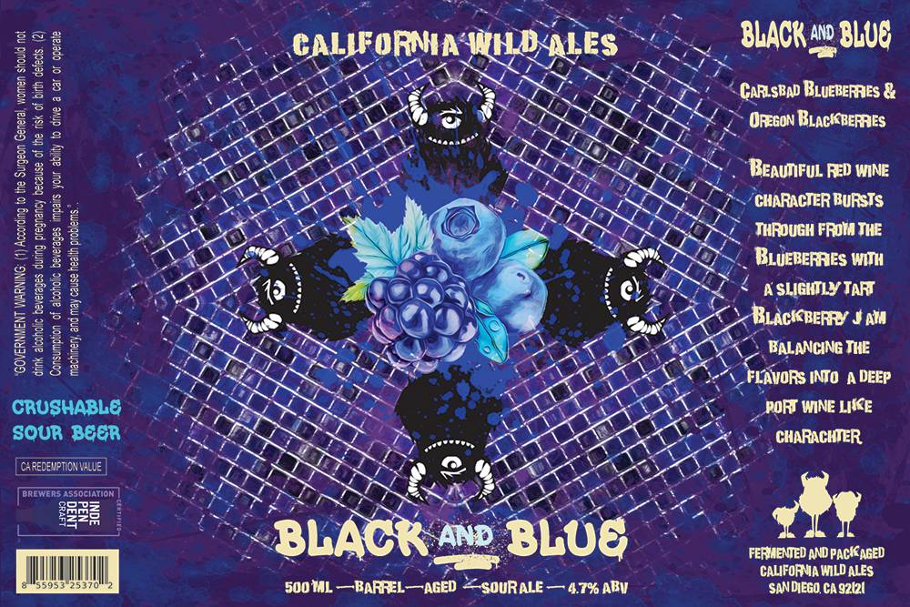 Black and Blue Barrel-Aged Sour Beer- California Wild Ales
