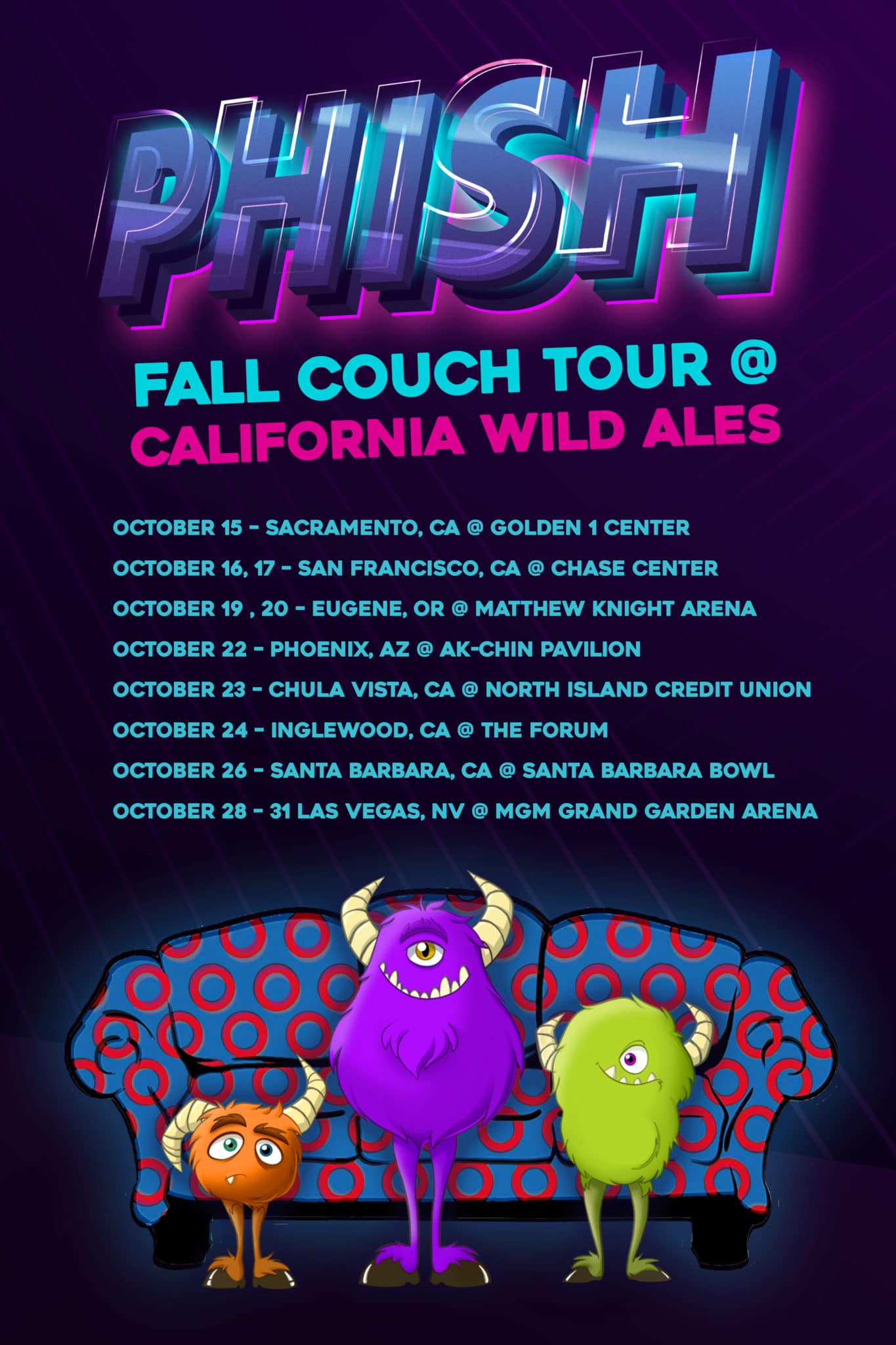 Phish Couch Tour California Wild Ales